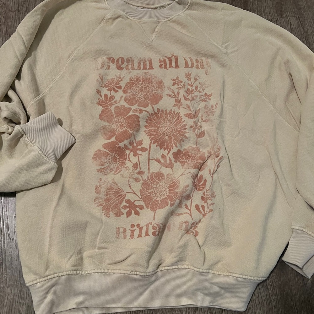 Billabong Floral Stencil Graphic Sweatshirt